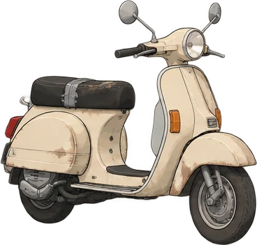 Scooteren som rustbunke